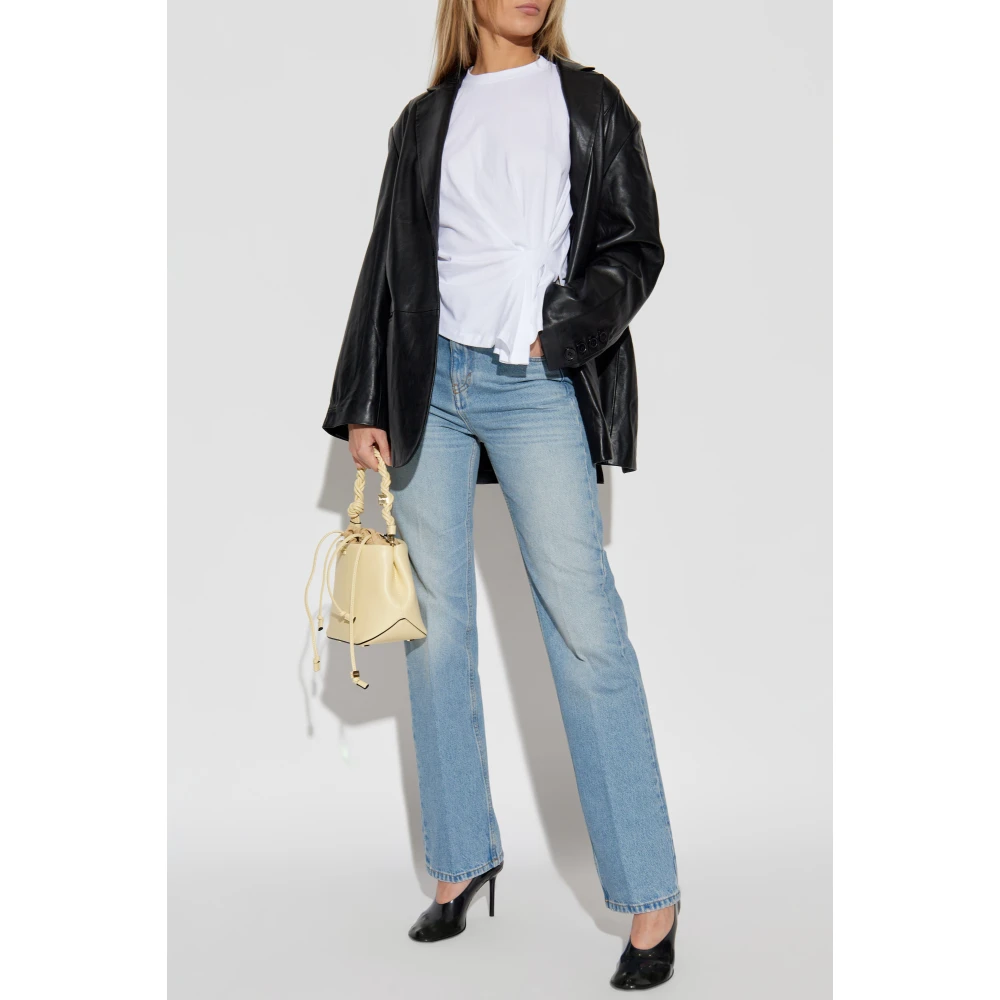 Victoria Beckham Draped T-shirt White Dames
