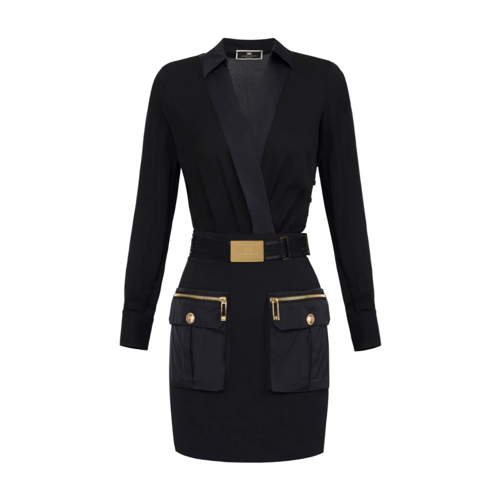 Elisabetta Franchi Zwarte jurk Black Dames