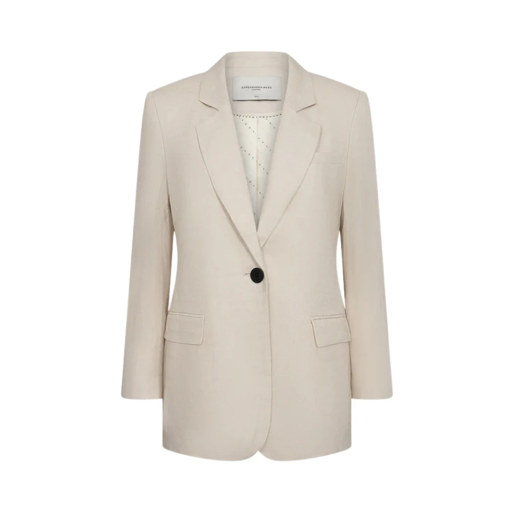 Elegant V-Hals Melange Blazer Kjole