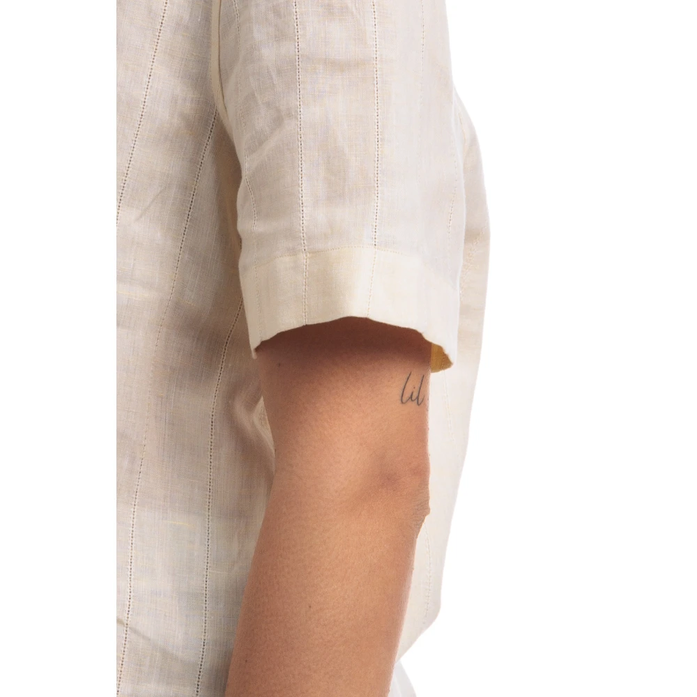 Xacus Korte mouw overhemd Beige Dames
