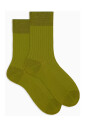 chaussettes-courtes-en-coton-cotele-vert-uni-pour-femmes