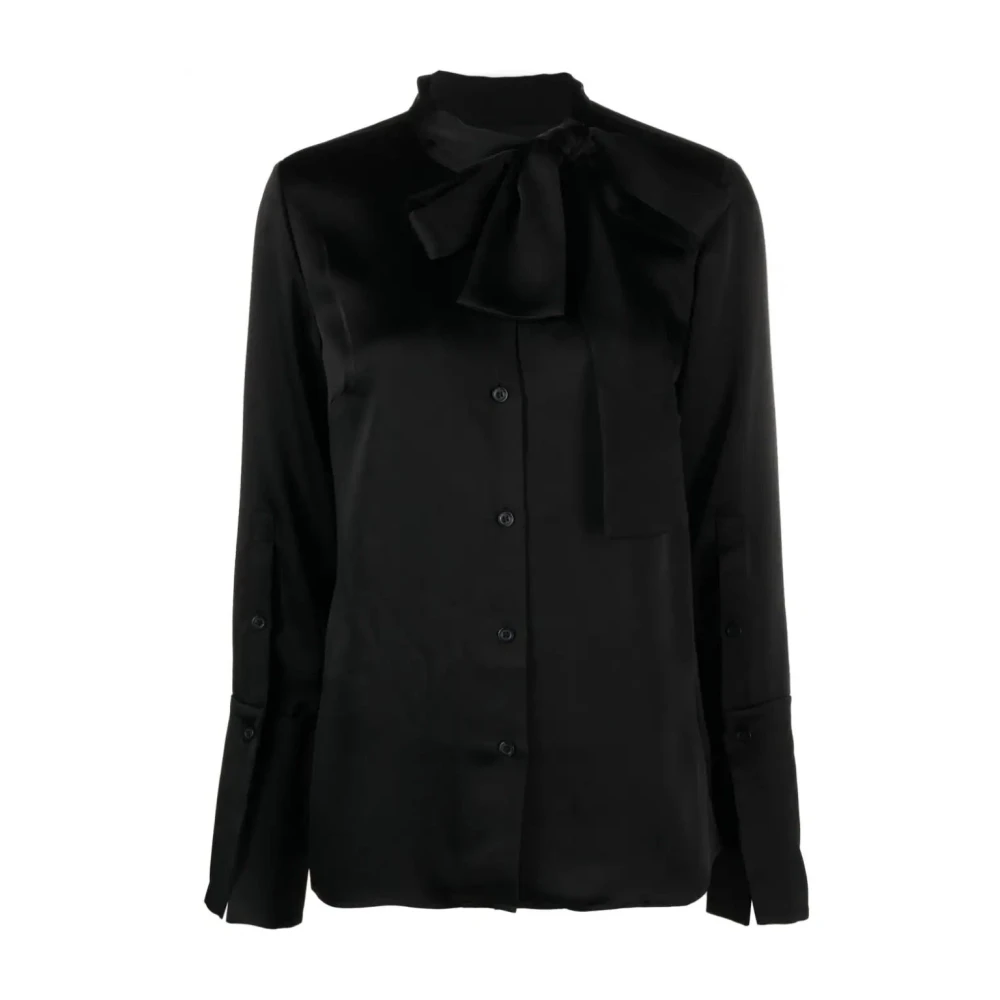 Simkhai Women's Black Elegant Blouse With Ties