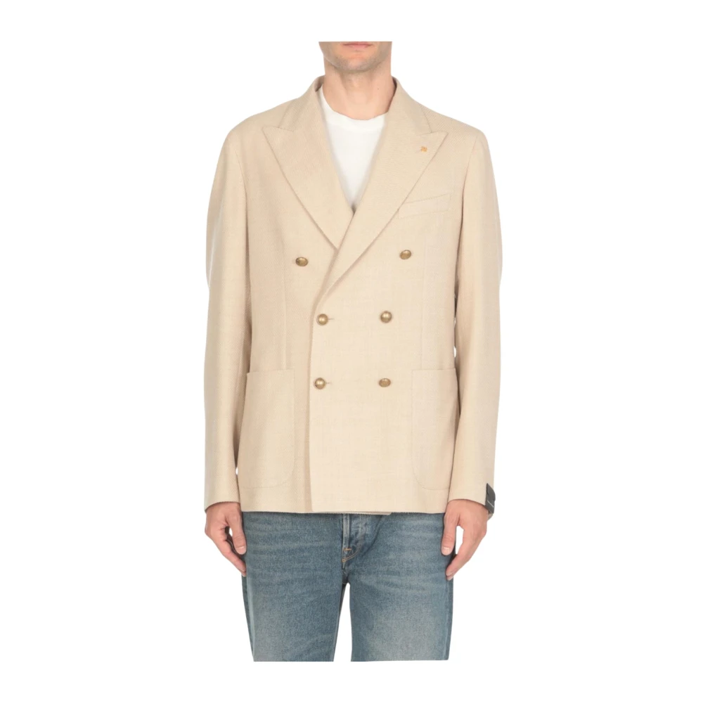 Tagliatore Dubbelbreasted jas Beige Heren