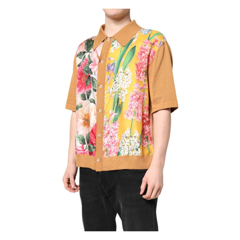 Dolce & Gabbana Collared Neck T-Shirt - Male - Short Sleeve Shirts - Multicolor - M - Shirts - Image 3