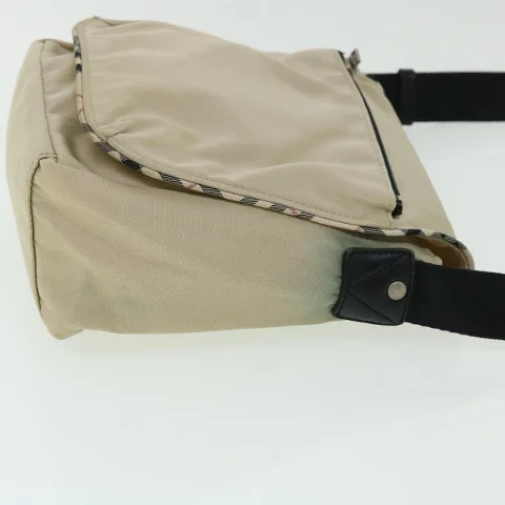 Burberry Vintage Pre-owned Fabric shoulder-bags Beige Dames