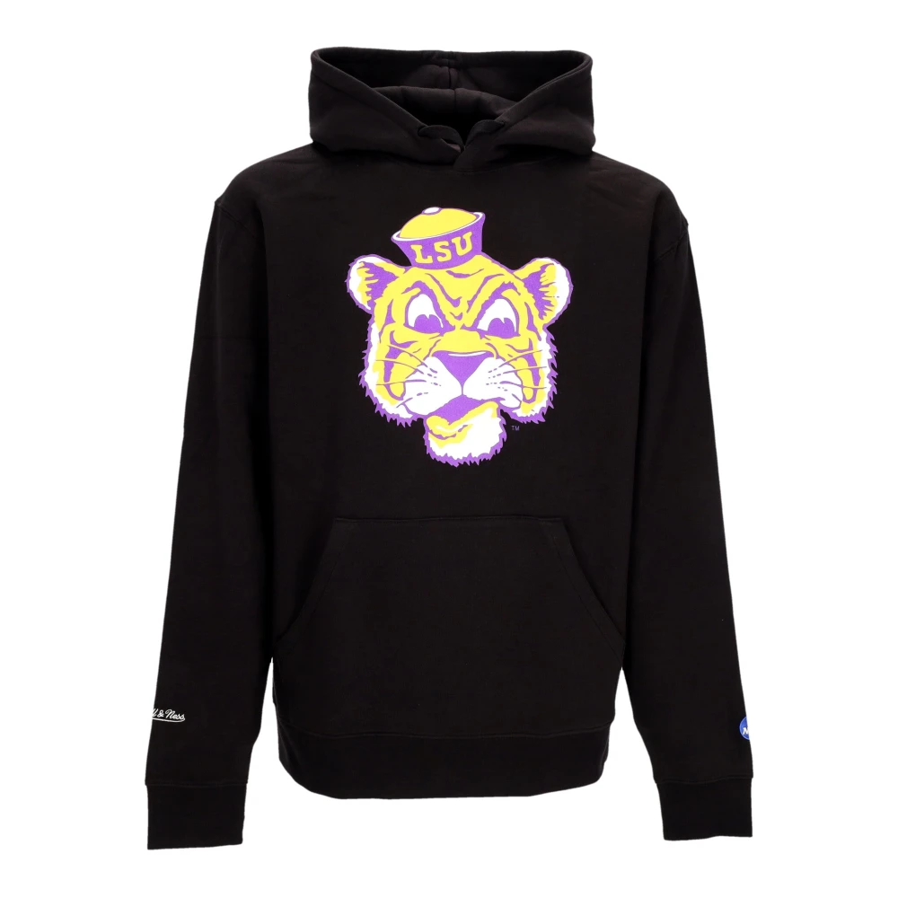 Mitchell & Ness LSU Tigers Logo Hoodie Sweatshirt Black Heren