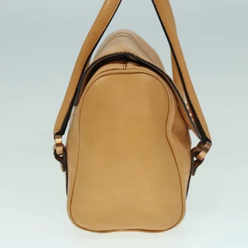 Gucci Vintage Pre-owned Leather handbags Beige Dames