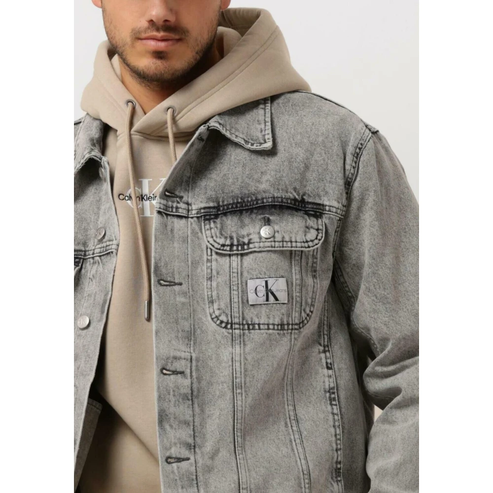 Calvin Klein Denim Jacket 90's Stijl Grijs Gray Heren