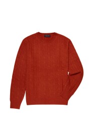Maglione a colpa a maglie a cavo