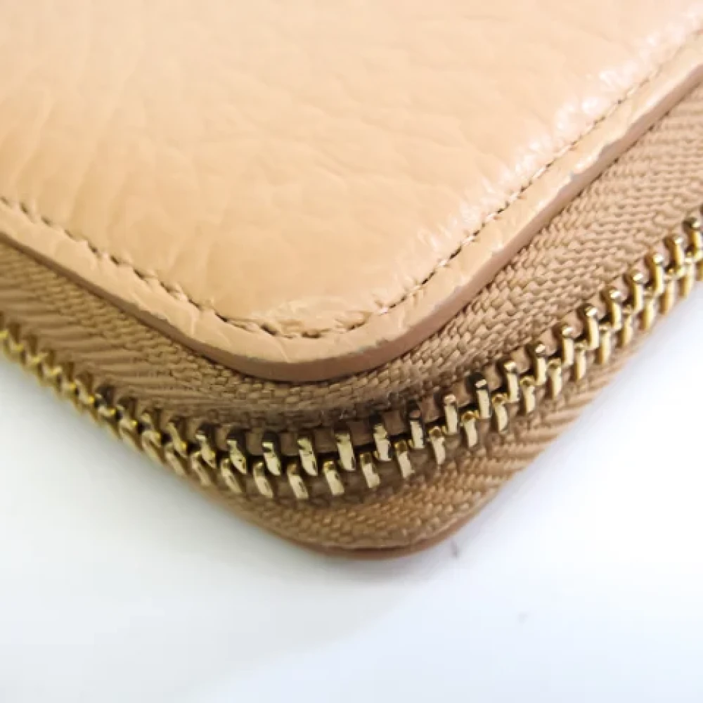 Maison Margiela Pre-owned Leather wallets Beige Dames