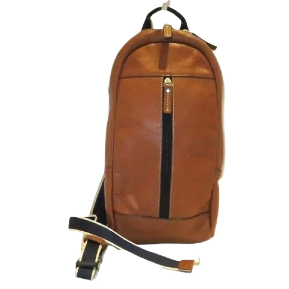 Coach Pre-owned Leather crossbody-bags Brown Heren