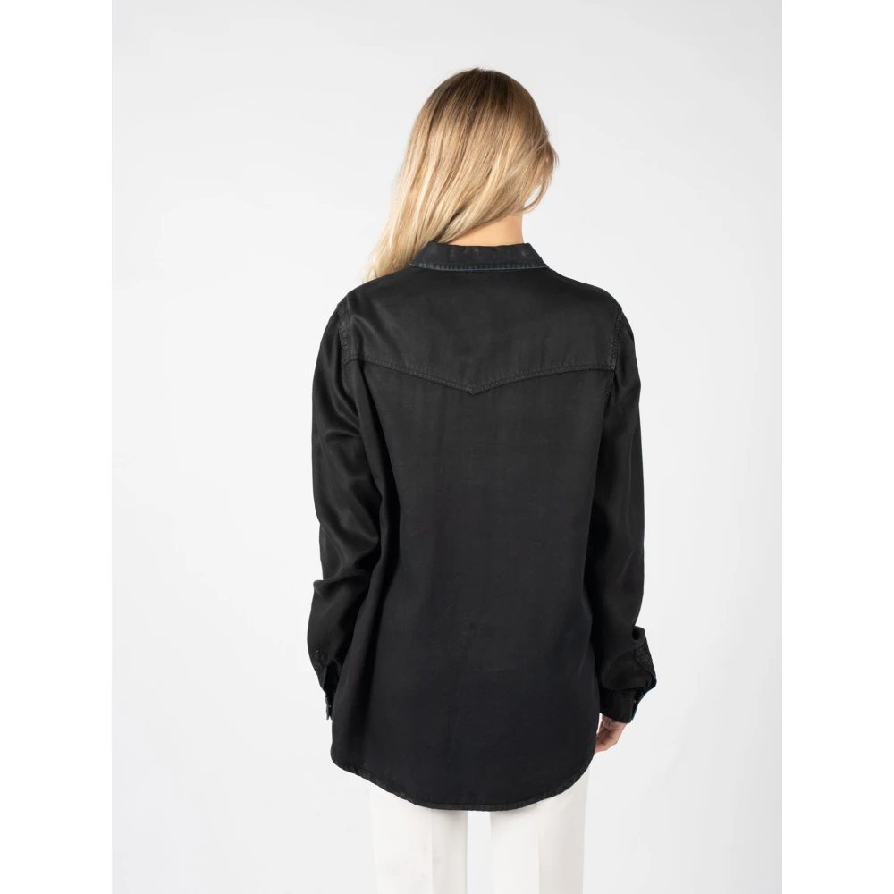 pinko Klassieke Knopen Blouse Black Dames