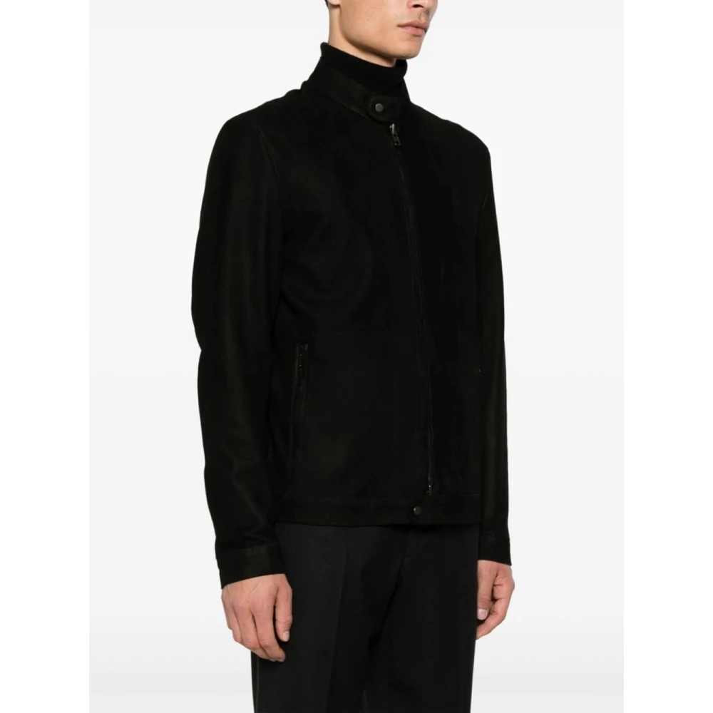 Salvatore Santoro Zwarte Stijlvolle Jassen Black Heren