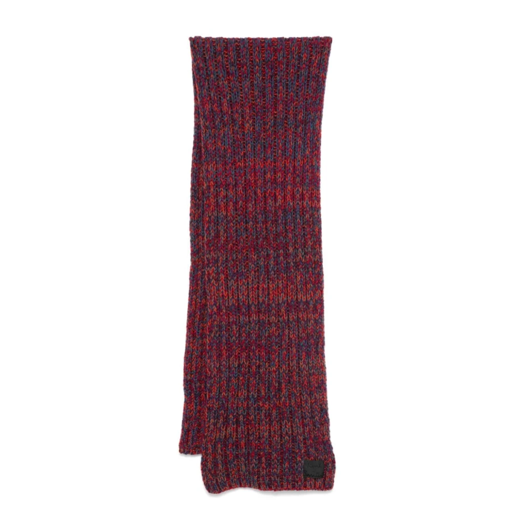 Paul Smith Chunky Ribbed Knit Multikleur Sjaal Red Heren