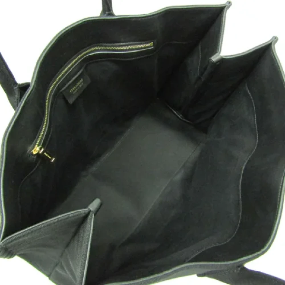 Salvatore Ferragamo Pre-owned Canvas handbags Black Dames