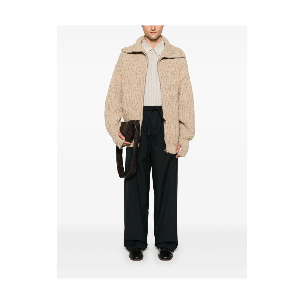 Lemaire Alpaca Visserstrui Sweater Beige Heren