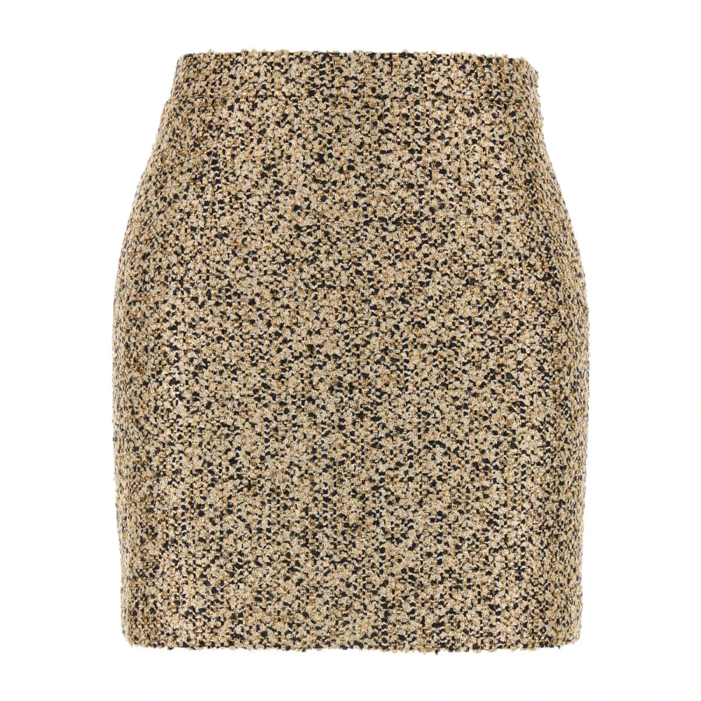 Alessandra Rich Multicolor Tweed Minirok Brown Dames