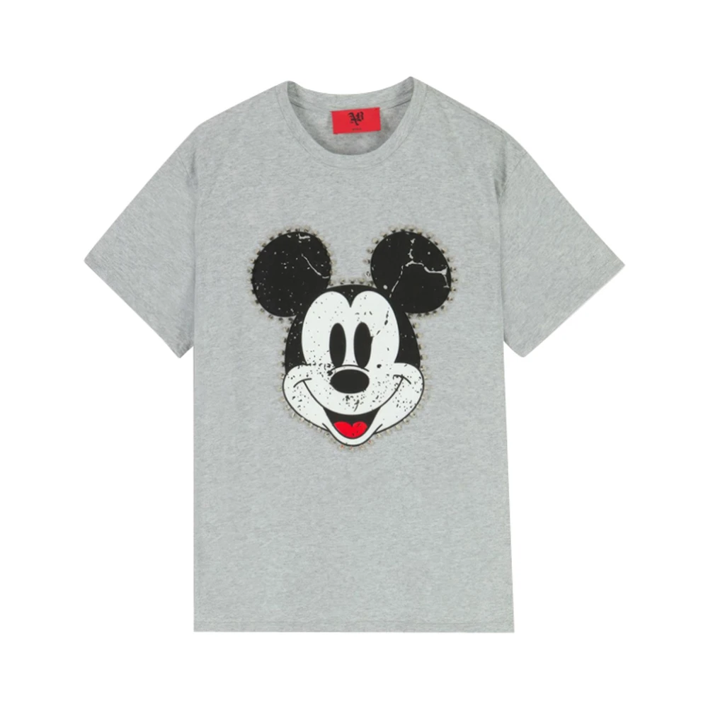 Aniye By Mickey Mouse Print T-shirt Gray Dames