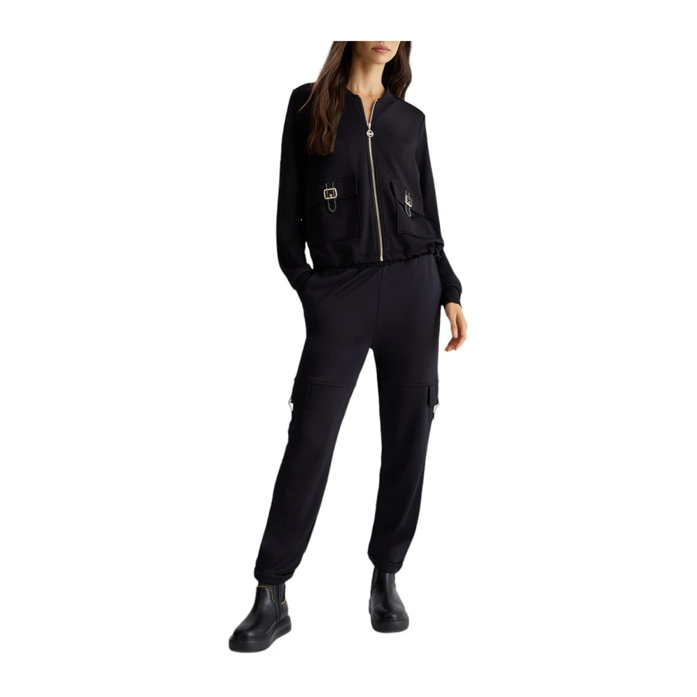 Liu Jo Zwarte Sweatshirt Tf4147 F0778 Black Dames