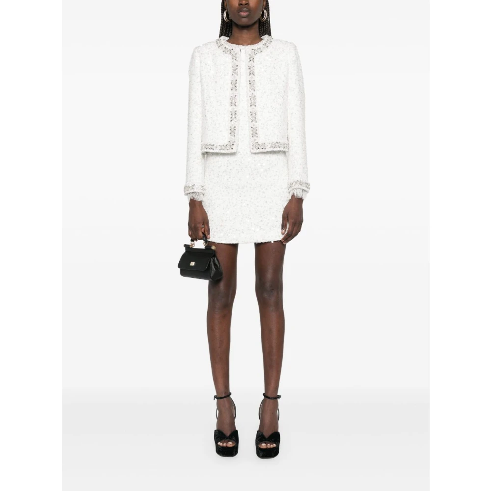alice + olivia Witte Pailletten Jurk White Dames
