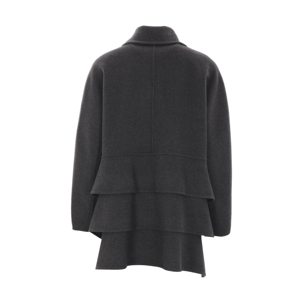 Max Mara Dubbelbreasted wol kasjmier jas grijs Gray Dames