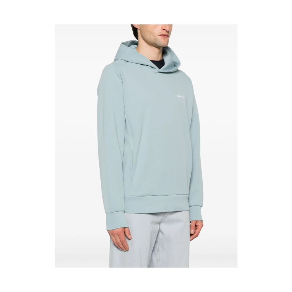 Calvin Klein Blauwe Hoodie Klassieke Stijl Blue Heren
