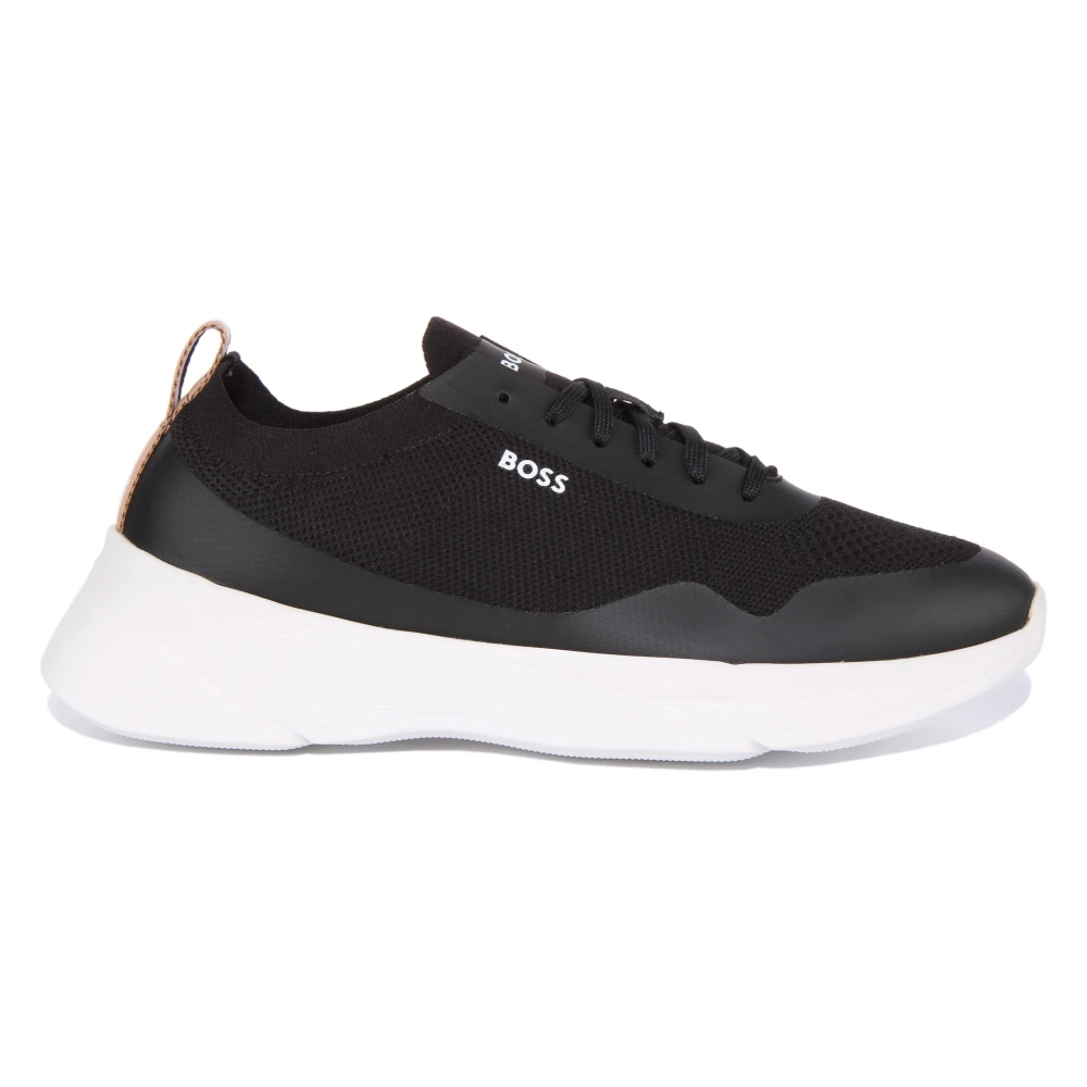 Hugo Men's Black Knit Runner Shoes For - Sneakers - 7 Uk - Shoes