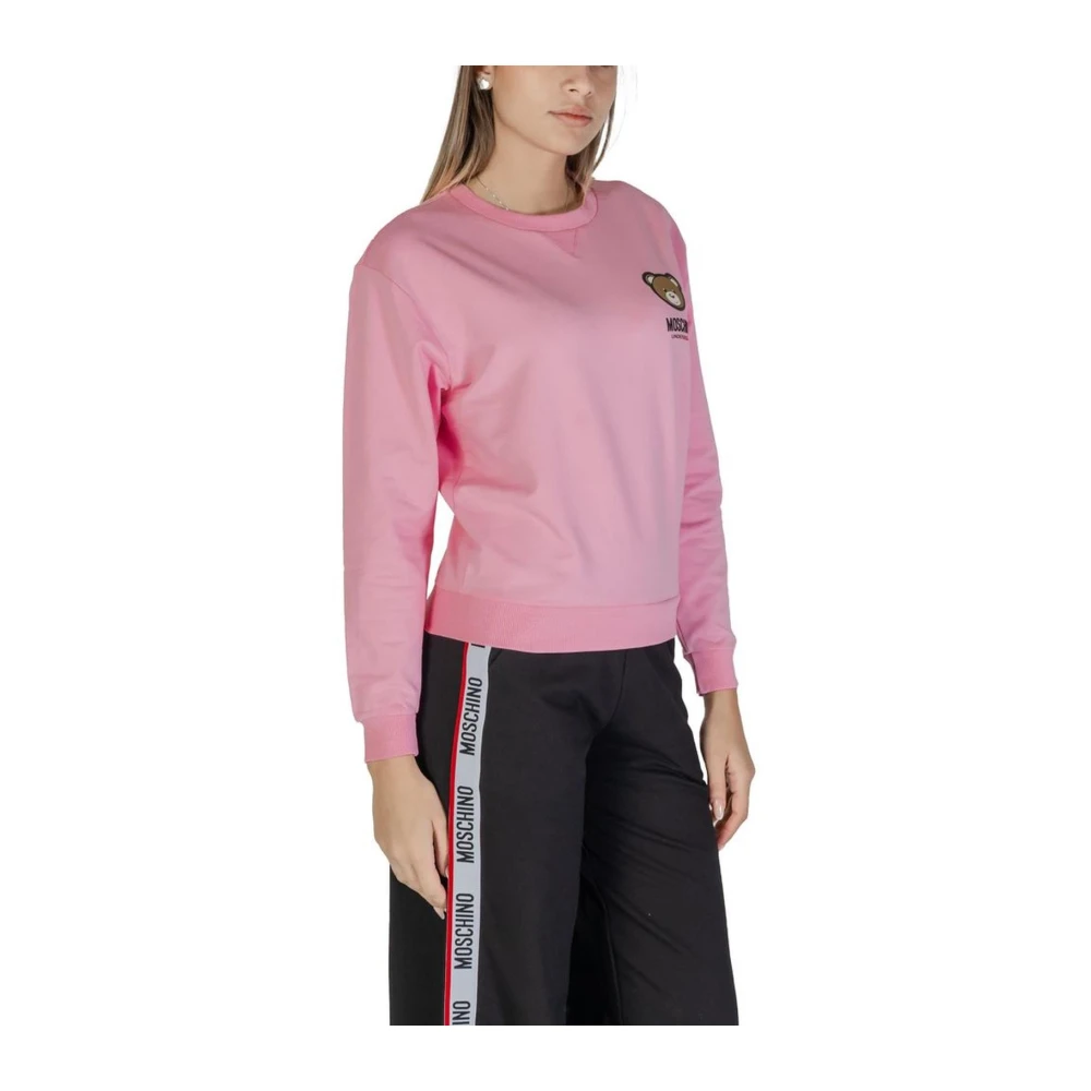 Moschino Gezellige katoenmix hoodie trui Pink Dames