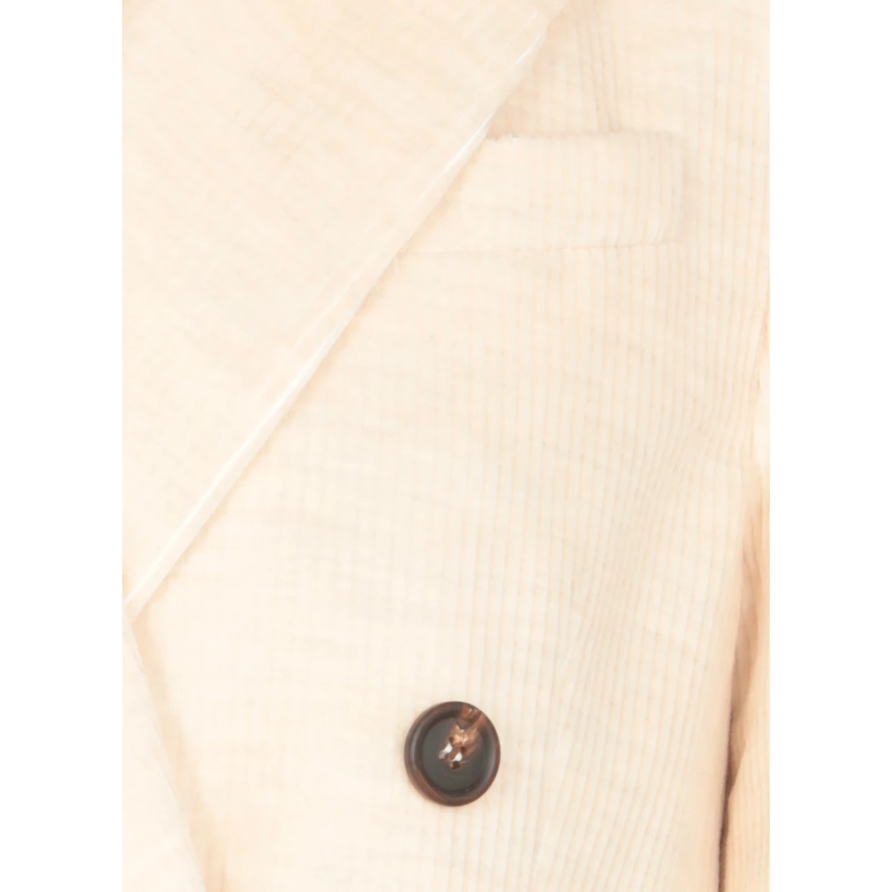 BRUNELLO CUCINELLI Elegant Ivory Double-Breasted Blazer Beige Dames