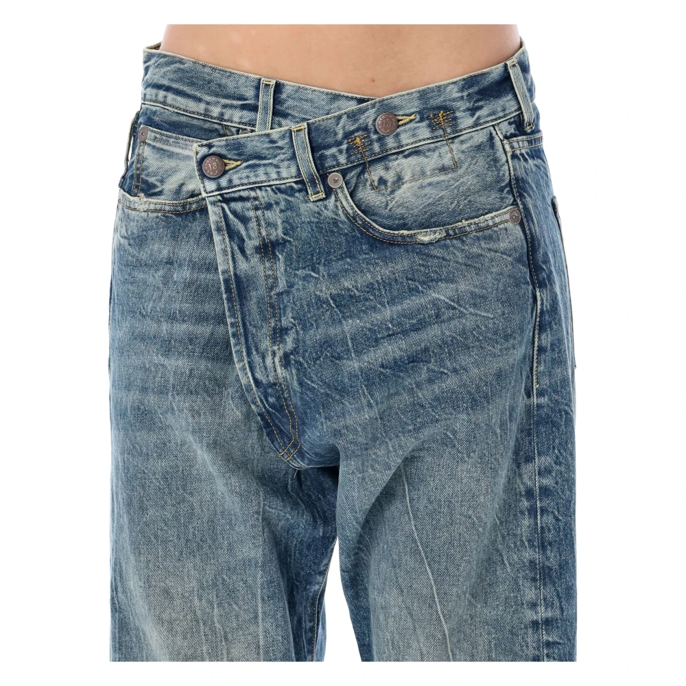 R13 Kelly Blue Crossover Jeans Blue Dames