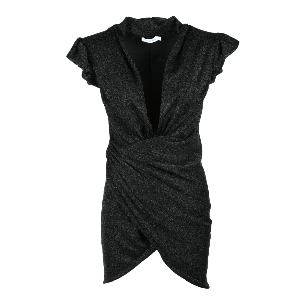 Amen Metallic Fiber Jurk Black Dames
