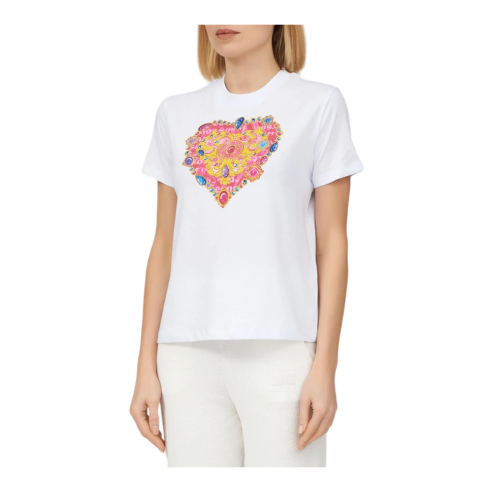 Versace Jeans Couture Korte Mouw T-shirt White Dames
