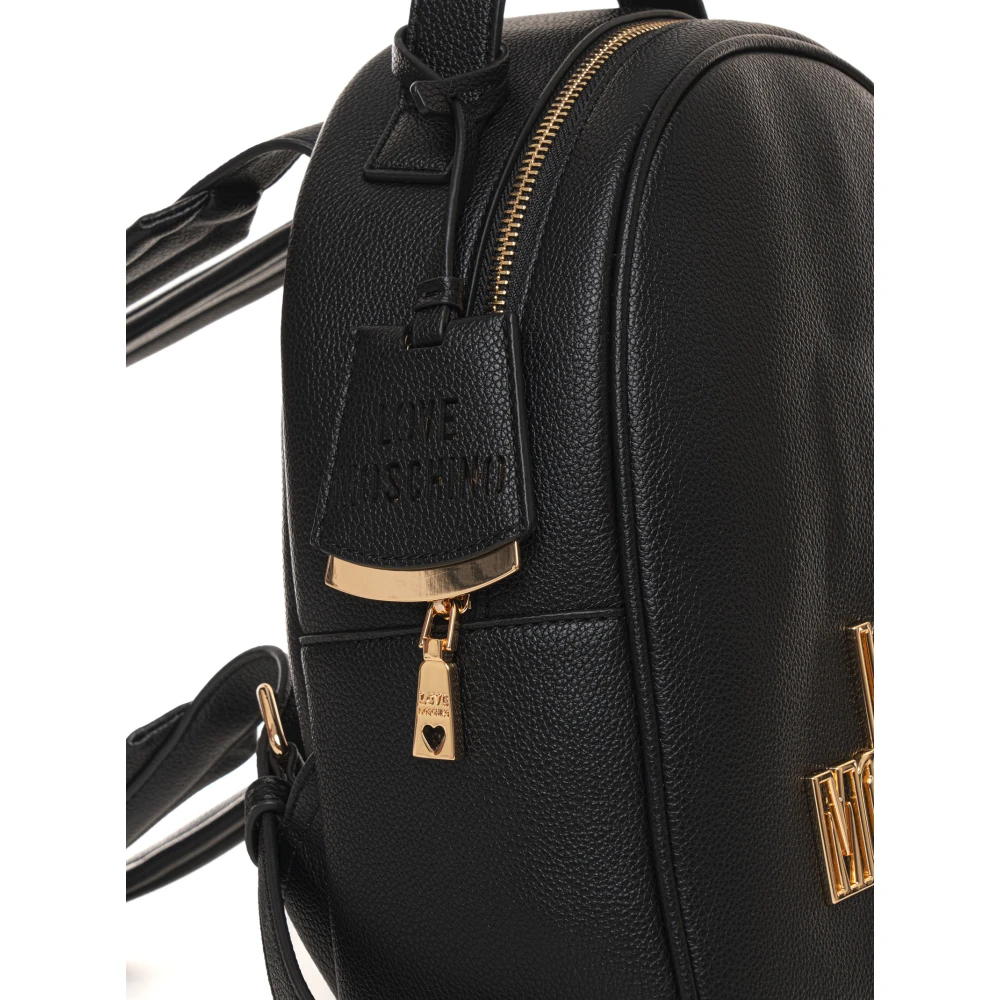 Love Moschino Stijlvolle Rugzak met Verstelbare Banden Black Dames
