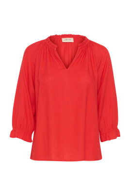 red-blouse-with-3-4-sleeves