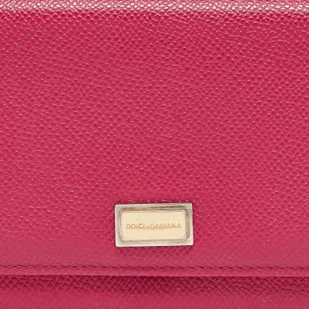 Dolce & Gabbana Pre-owned Leather wallets Pink Dames