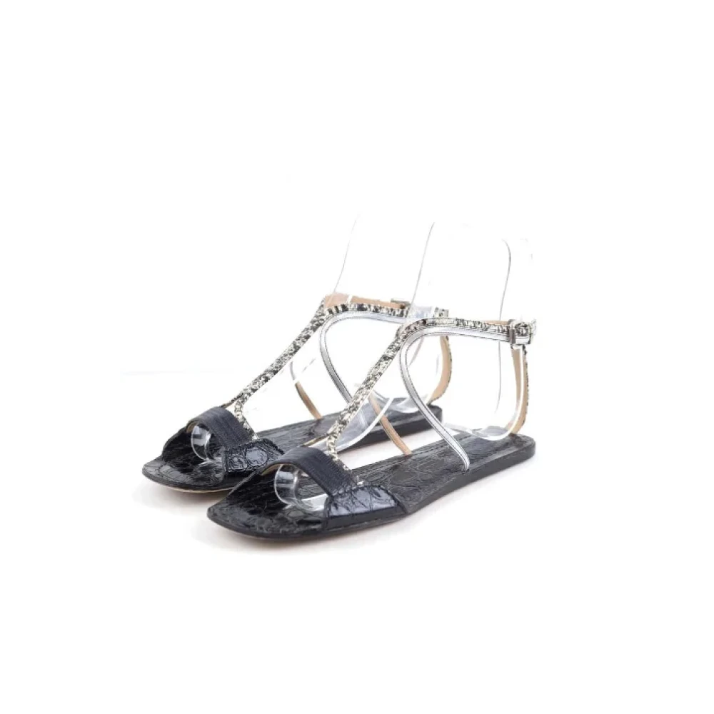 Chloé Pre-owned Leather sandals Black Dames