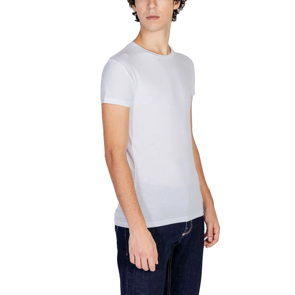 Emporio Armani Katoenen Heren T-shirt Herfst Winter Collectie White Heren