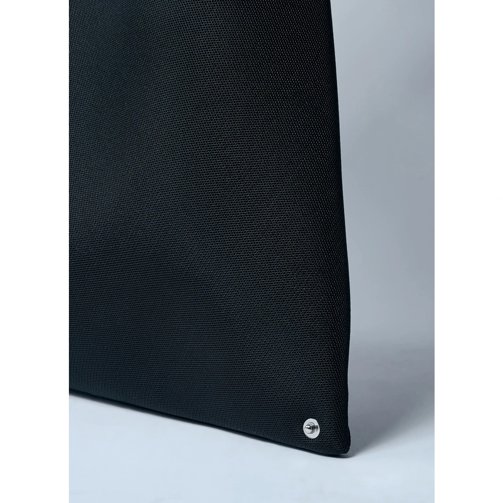 MM6 Maison Margiela Panel Gebreide Handtas met Leren Afwerking Black Dames