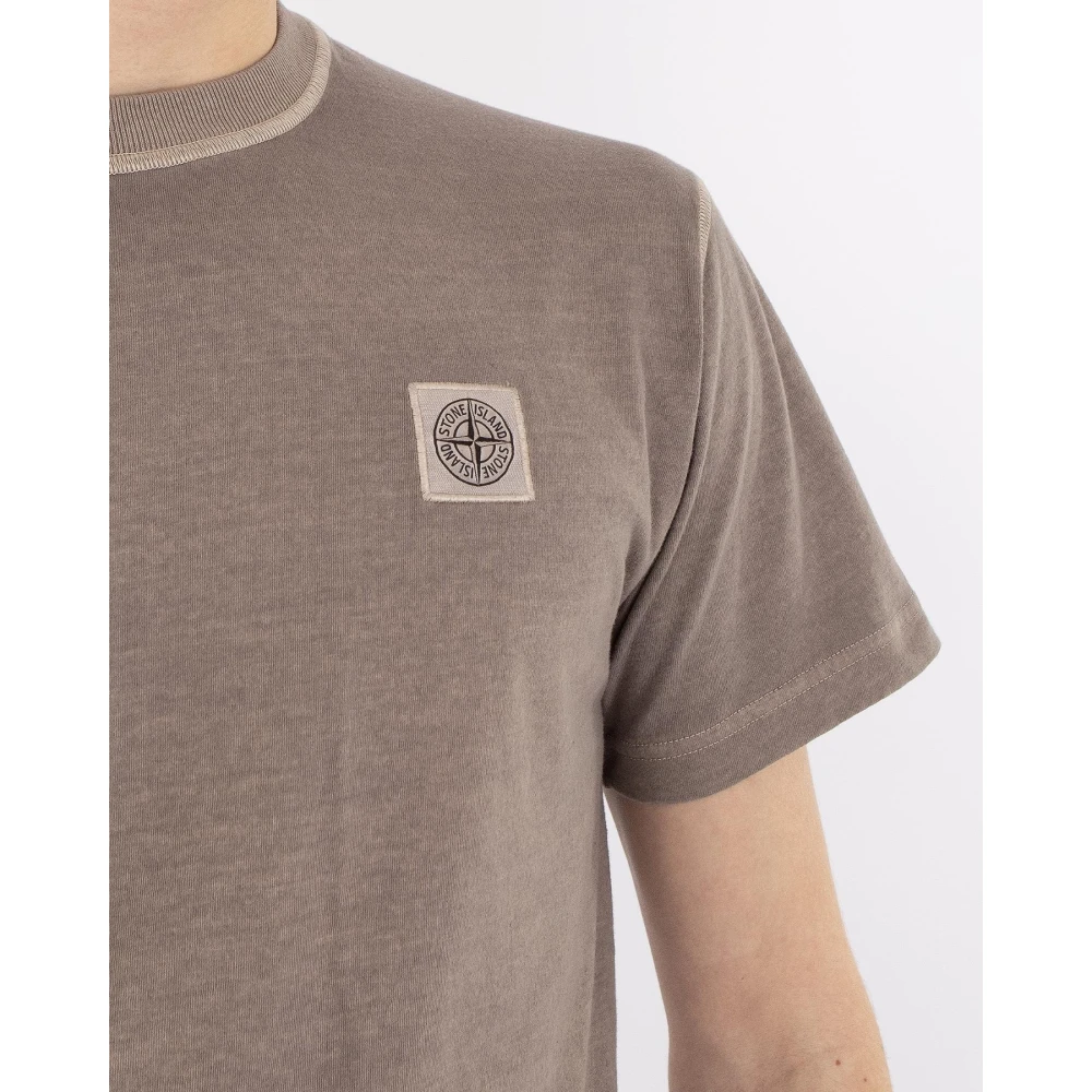 Stone Island Heren Logopatch T-Shirt Grijs Gray Heren