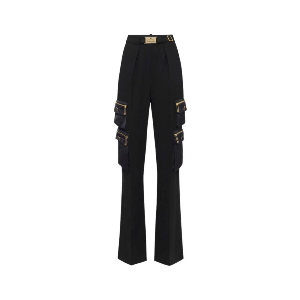 Trousers > Wide Trousers - - Elisabetta Franchi - Modalova