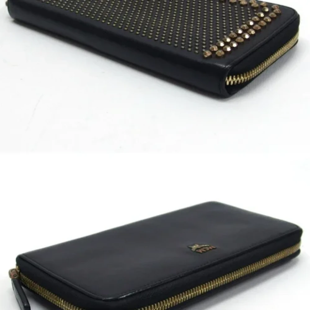 MCM Pre-owned Leather wallets Black Dames