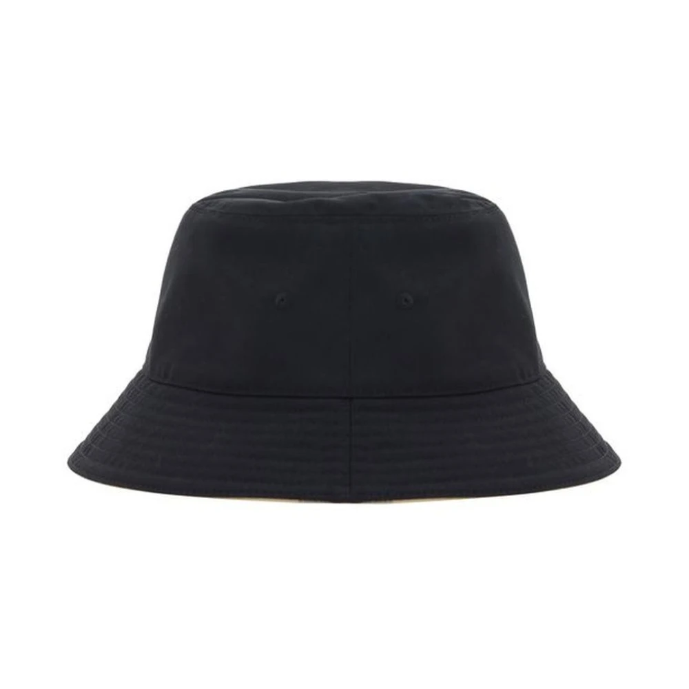Burberry Omkeembare Katoenen Bucket Hat Iconisch Patroon Black Heren