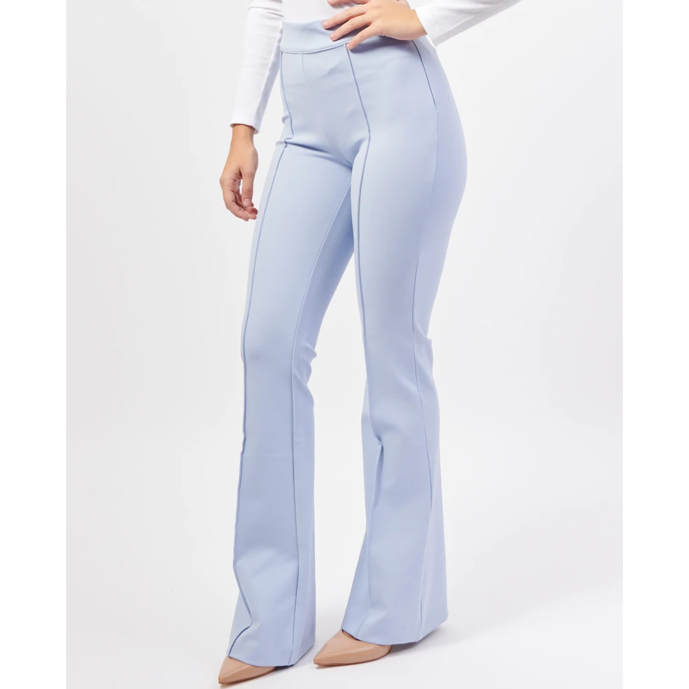 Guess Blauwe Flare Crepe Broek Blue Dames