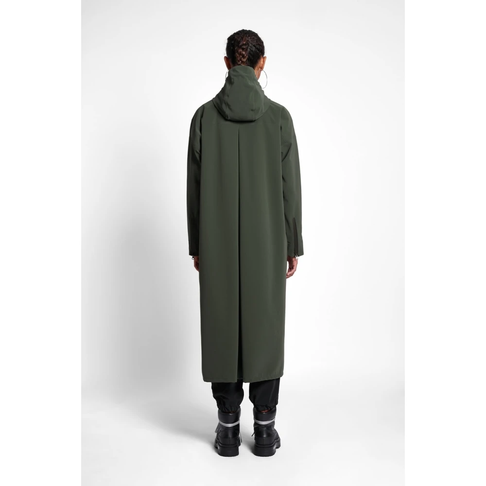 Stutterheim Matte Rits Regenjas voor Vrouwen Green Dames