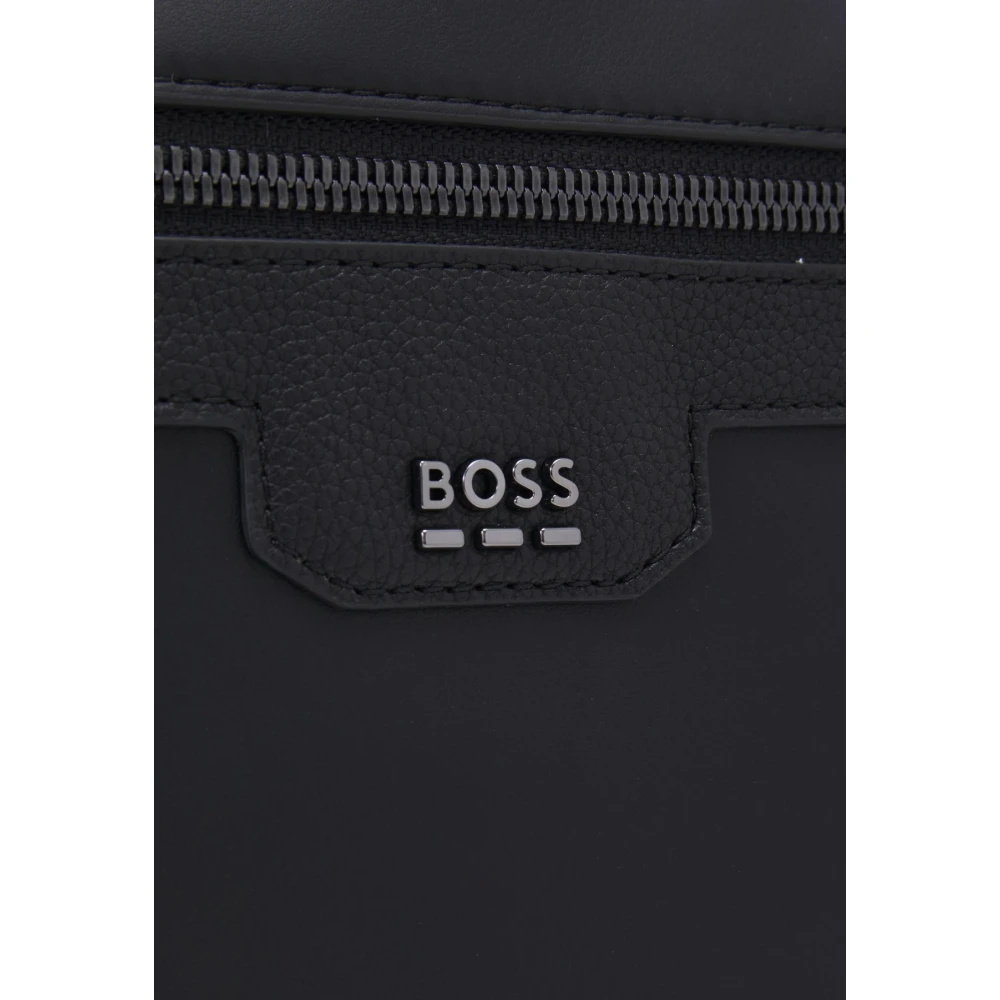 Boss Eco Leer Jareth Rugzak Black Heren