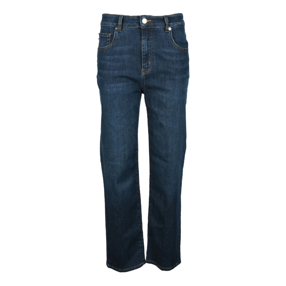 Love Moschino Stijlvolle Jeans met Katoenmix Blue Dames