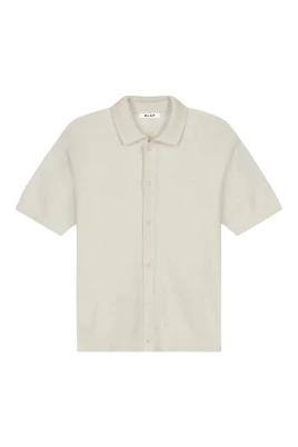 Linen Knitted Ss Polo