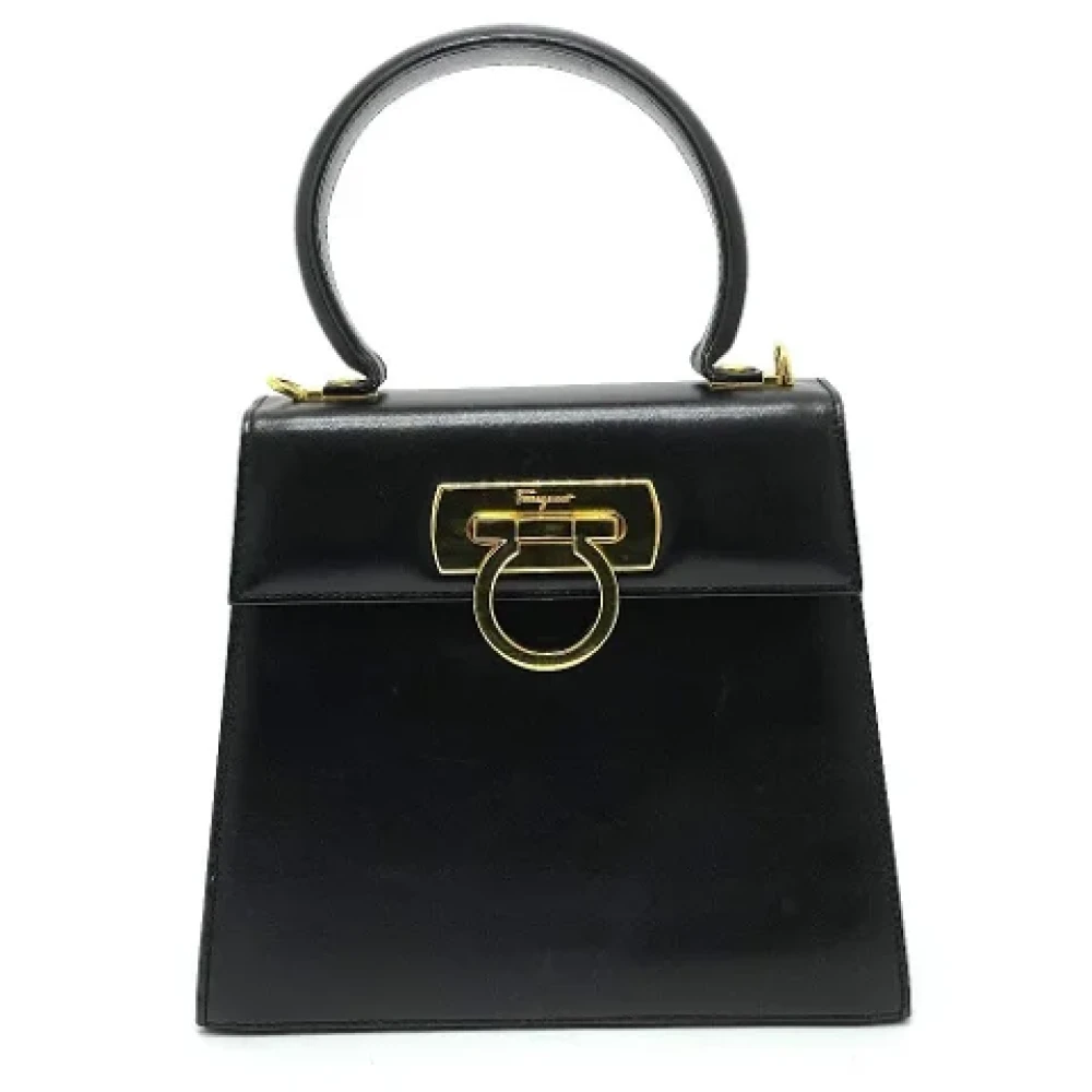 Salvatore Ferragamo Pre-owned Leather handbags Black Dames
