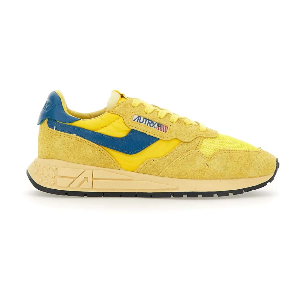 Autry Gula & Petrol Blå Sneakers Yellow, Dam