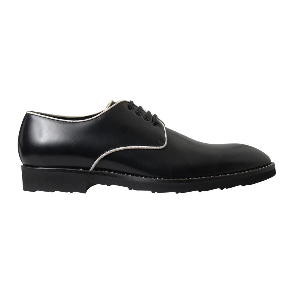 Dolce & Gabbana Men's Black Lace-Up Derby Shoes